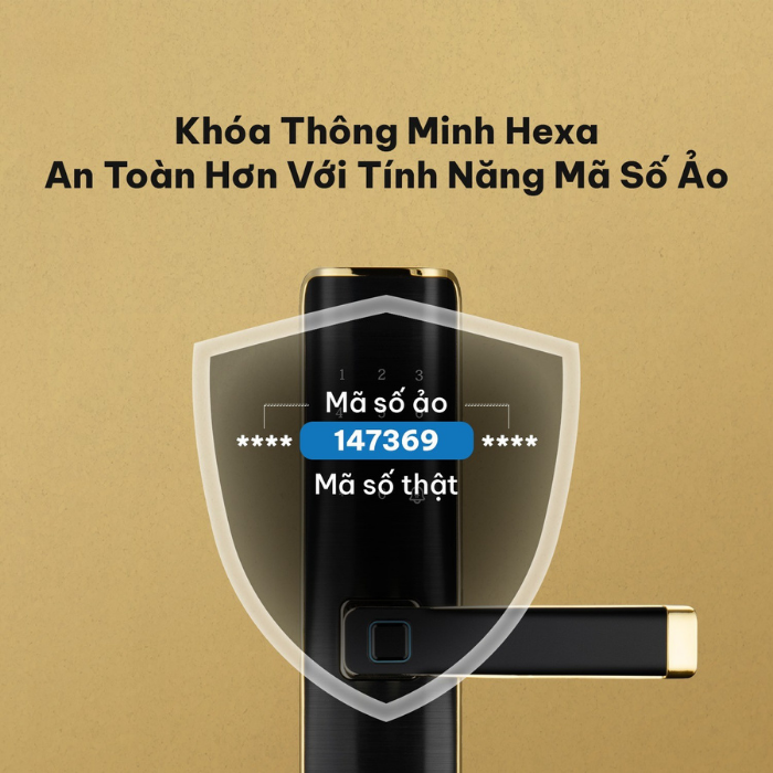 Khóa cửa vân tay nào tốt tính năng mã số ảo